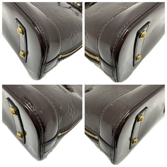 100% Authentic LOUIS VUITTON Alma BB Amarante Monogram Vernis Handbag 685-082924 - Picture 6 of 14